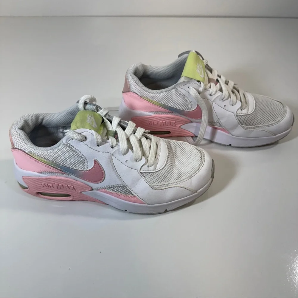 Nike Air Max Excee GS Sneakers White Pink‎ Lime CW5829-100 Size 4Y